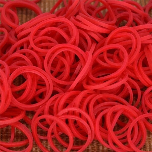 Brei-elastiekjes 300 stuks rood
