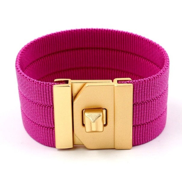 Breites Damenarmband H290 dunkelrosa