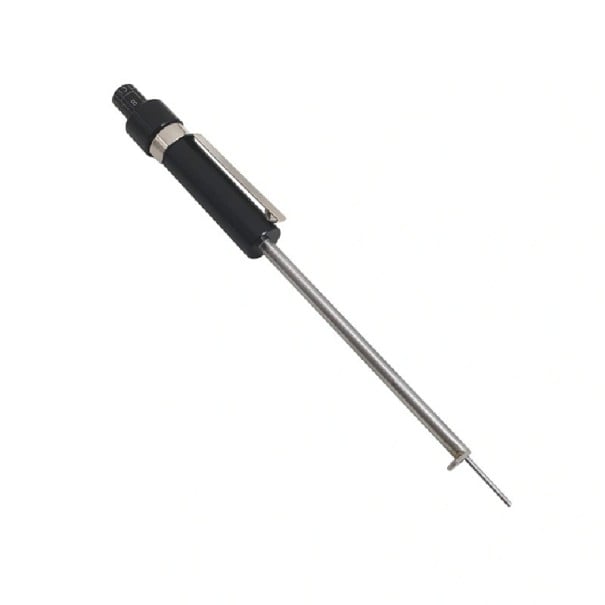 Bremsbelagprüfmaßstab 135 x 13 mm Stiftform Weiße Skala Schwarzer Griff Zum Messen von Innen- und Außenscheiben