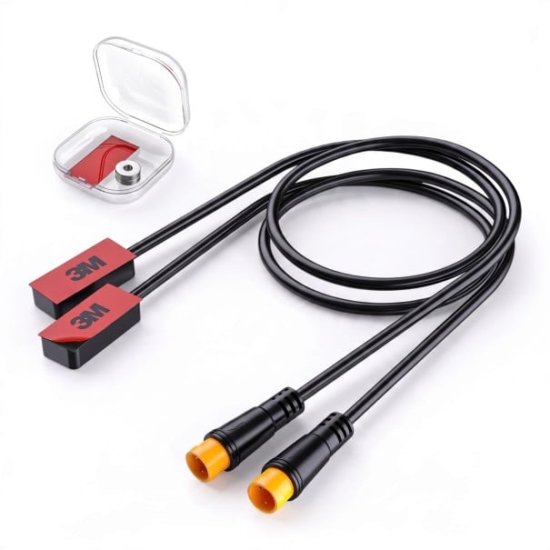 Bremsensoren für hydraulische Bremsen Motorabschaltung beim Bremsen Kabel 76 cm Stecker 3-polig Magnetischer Sensor Schwarz Für E-Bike BAFANG 1
