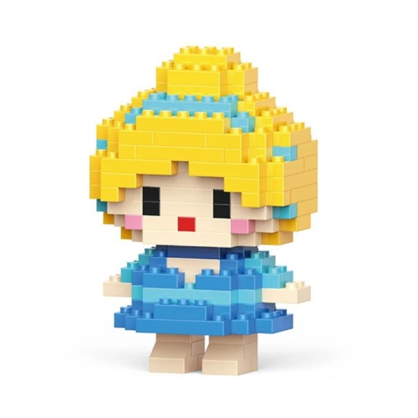 Bricolage pour enfants Cendrillon 4,6 x 3,4 x 7,2 cm 162 pièces Modèle en briques Jouet créatif pour filles Personnage de conte de fées Cadeau Décoration de chambre 1
