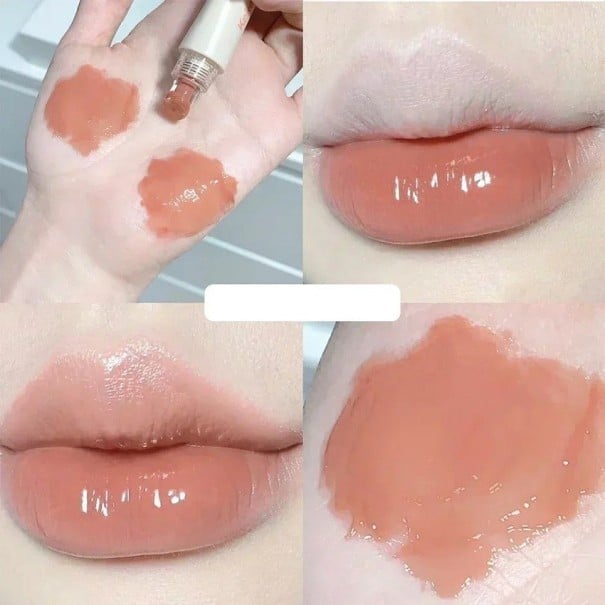 Brilho labial colorido Brilho labial hidratante Brilho labial nutritivo Batom líquido brilhante 5 ml 1