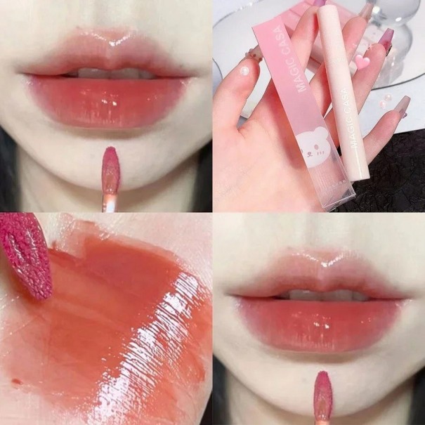 Brilho labial colorido Brilho labial hidratante Brilho labial nutritivo Batom líquido brilhante V222 2