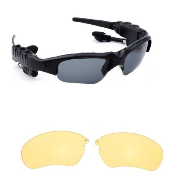 Brille mit Bluetooth-Freisprechkopfhörer gelb