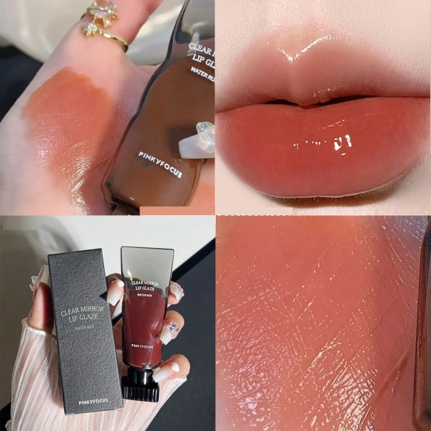 Brillo de labios de color Brillo de labios de larga duración Brillo nutritivo y cuidado Lápiz labial líquido brillante 2