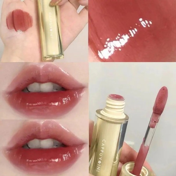 Brillo de labios de color Brillo de labios hidratante Brillo de labios nutritivo y cuidado Lápiz labial líquido brillante V219 3