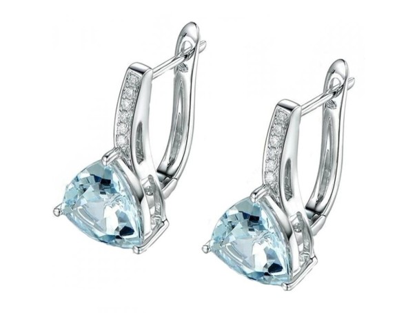 Brincos circulares femininos com cristal 1