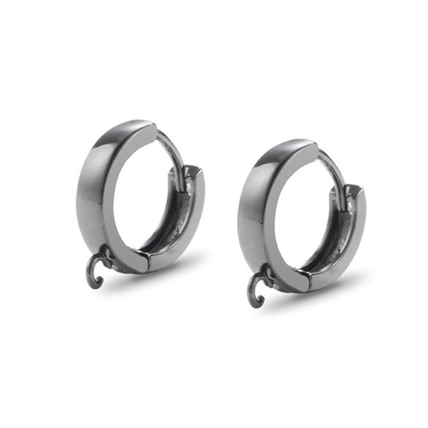 Brincos circulares femininos G524 preto 1 un 5