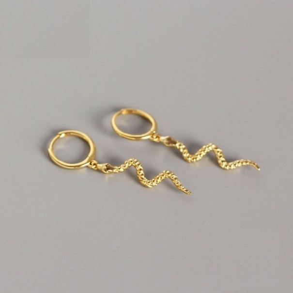Brincos de cobra para senhora dourado 2
