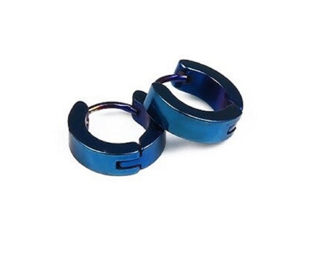 Brincos em forma de círculo azul 1