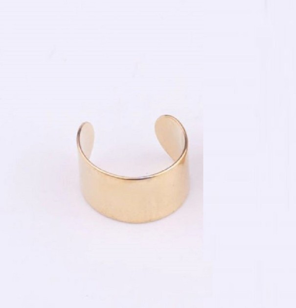 Brincos lisos para senhora dourado