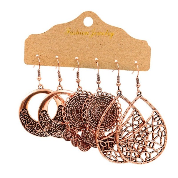 Brincos pendentes femininos 3 pares 38