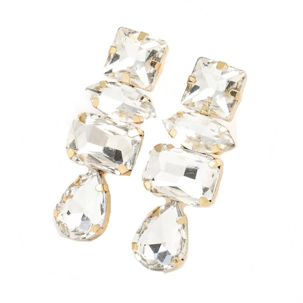 Brincos pendentes femininos com cristais G688 2