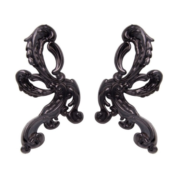 Brincos pendentes femininos G1291 preto