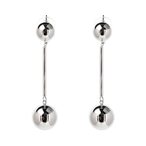 Brincos pendentes femininos G537 prateado