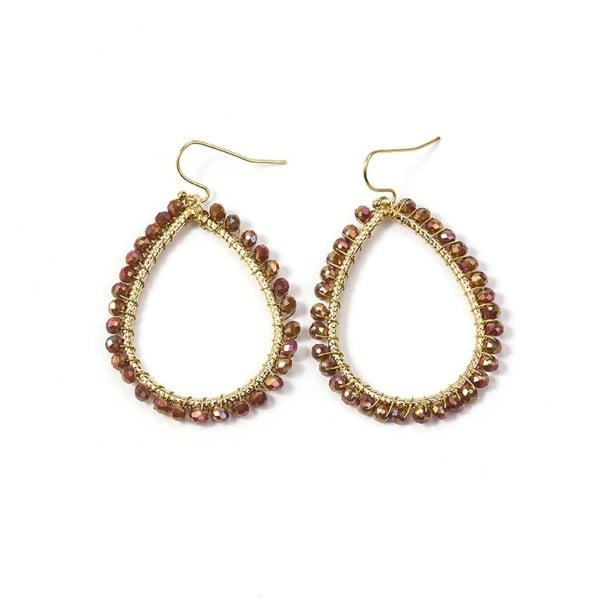 Brincos pendentes para senhora com contas G1388 11