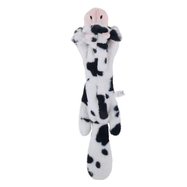 Brinquedo de peluche a apitar para cães 45 cm Vaca sem enchimento Brinquedo interativo resistente Brinquedo a apitar para morder Brinquedo macio 1