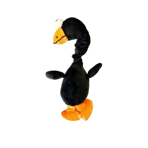 Brinquedo de pelúcia com apito para cães resistente a mordidas, jogo interativo com som divertido para cães pequenos e grandes preto