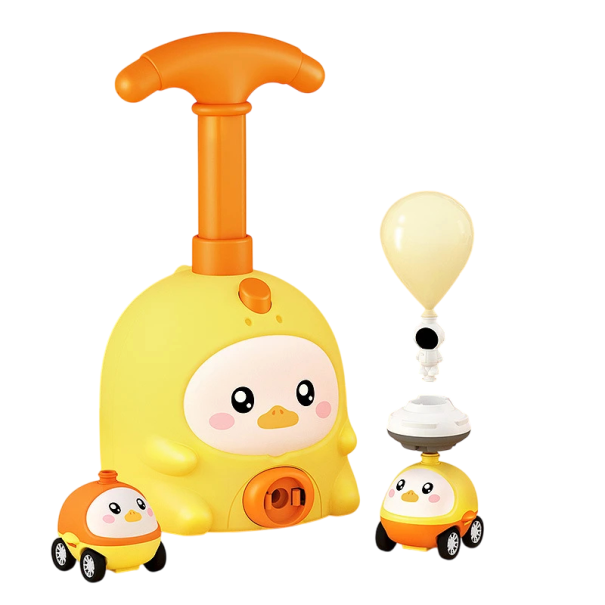 Brinquedo interativo de bomba com balões e carrinho Conjunto educativo de física para crianças Desenvolvimento da motricidade e criatividade Brincadeira segura sem pilhas 1
