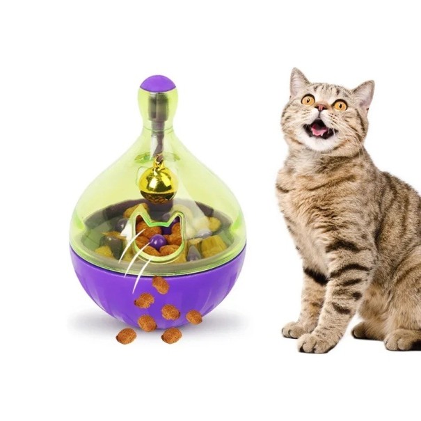 Brinquedo para cães e gatos 8,5 x 6 cm Dispensador interativo de guloseimas com guizo Brinquedo de plástico para alimentação lenta 1