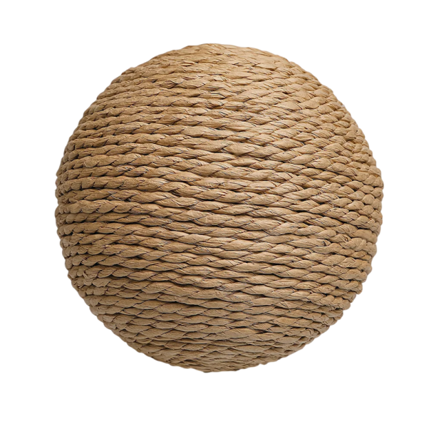 Brinquedo para gatos 10 cm Bola de sisal Brinquedo natural de sisal para gatos Bola resistente para brincar e arranhar Brinquedo estimulante castanho