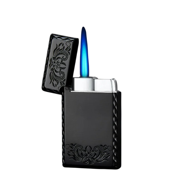 Briquet en métal résistant à l'eau et au vent avec motif d'aigle Briquet de plein air avec une construction robuste et un design élégant Un compagnon par tous les temps noir