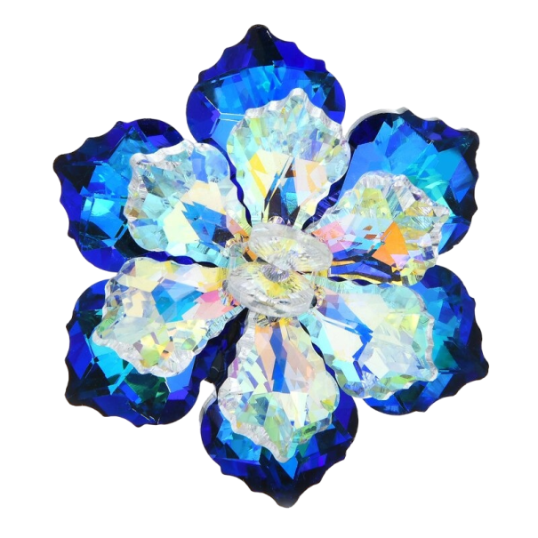 Broche de flores azul