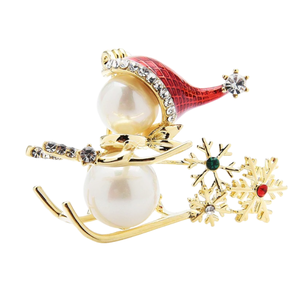 Broche de Natal boneco de neve 1