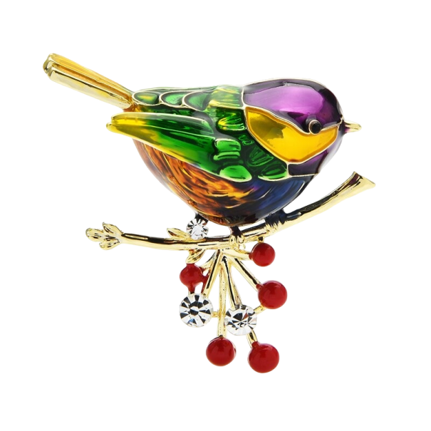 Broche de Noël avec un oiseau 3