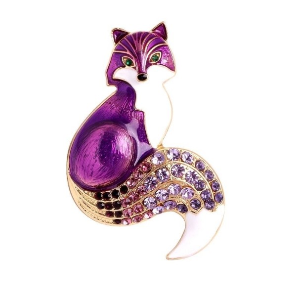 Broche renard violet