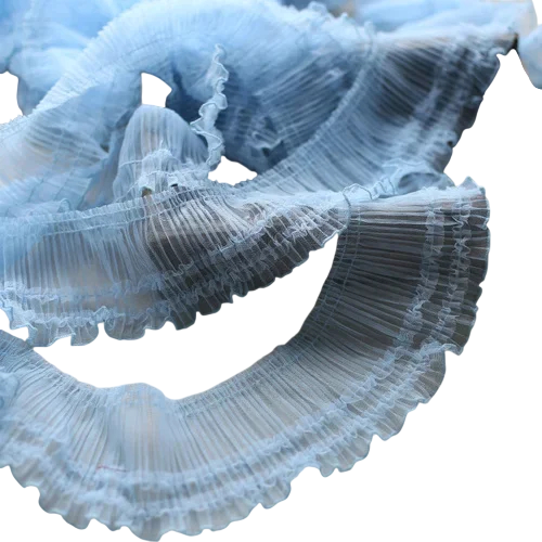 Brodeerattu pitsikangas 91 cm leveä 10 cm Polyesteri verkko koristeellinen pitsireunus ompeluun vaatteiden koristeluun tekstiilikoristeet sininen