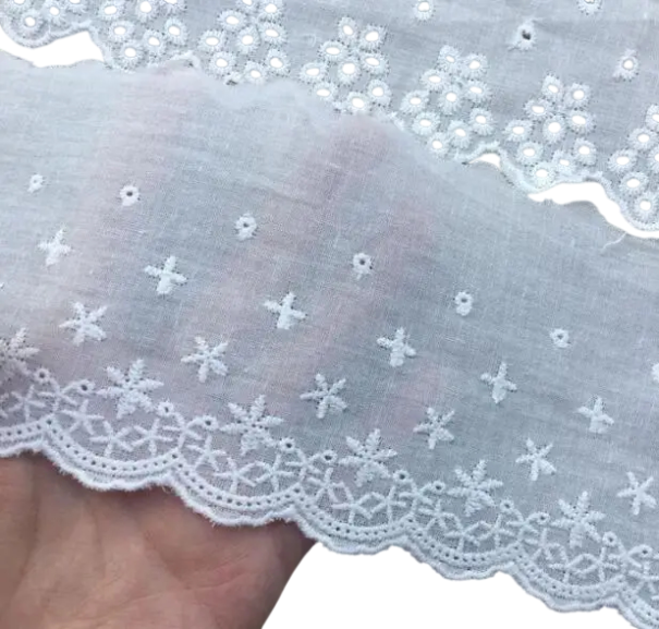 Broderad spetsband med blommotiv 91 cm Bredd 7 cm Polyester dekoration spets för sömnad av kläder 1