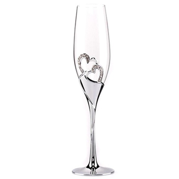 Bröllopschampagneglas 2 st