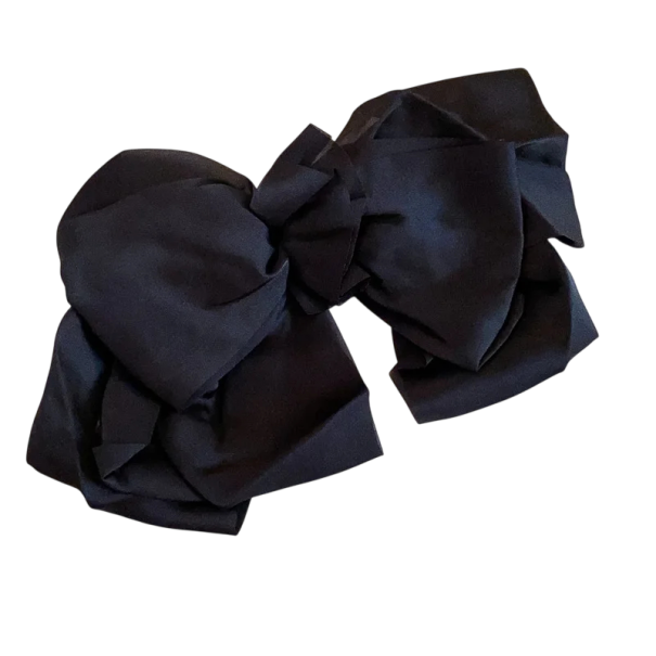 Broscuță mare pentru păr Neagră fundă elegantă Accesoriu festiv din material Textil Ozdobă pentru păr damă 1