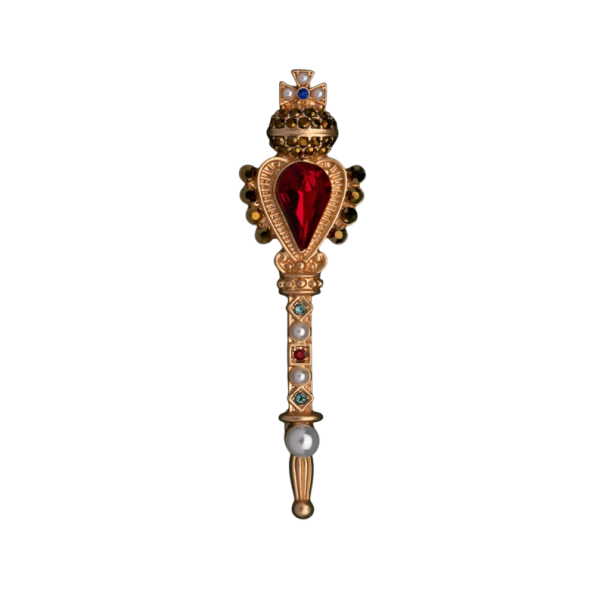 Broșe elegante – insigne 4–6,5 cm Forme decorative regale Băț evantai fundă Aliaj de zinc cu pietricele și perlă 2