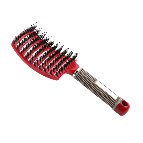 Brosse à cheveux en poils rouge