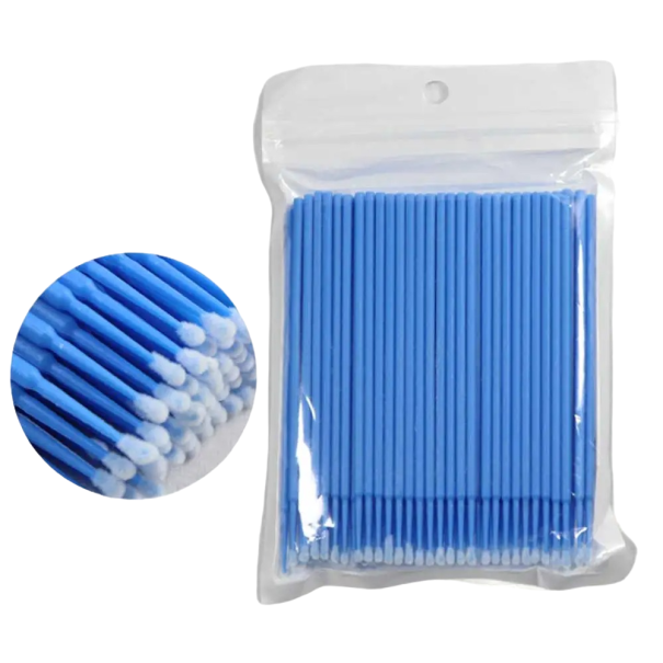 Brosse à cils jetables Ensemble de micro-brosses pour l'application de cils artificiels Applicateur 2,5 mm 100 pcs 1