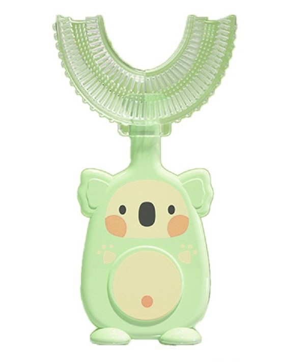 Brosse à dents pour enfants en forme de U 2-6 ans vert clair