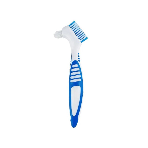 Brosse à dents pour nettoyer les prothèses dentaires Brosse spéciale pour prothèses dentaires Tête double Poignée ergonomique Nettoyage soigné 1
