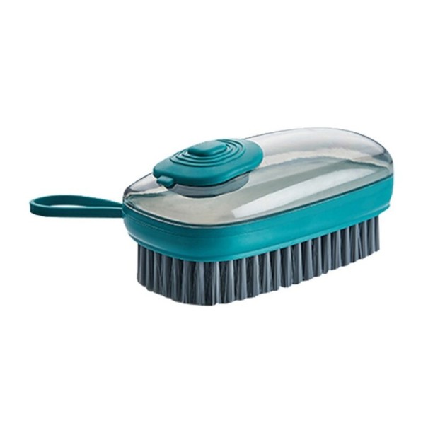 Brosse avec distributeur turquoise
