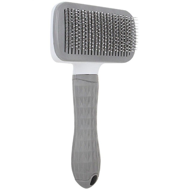 Brosse carrée pour animaux gris