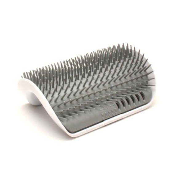 Brosse de massage pour chats gris