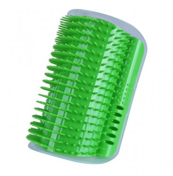 Brosse de massage pour chats vert