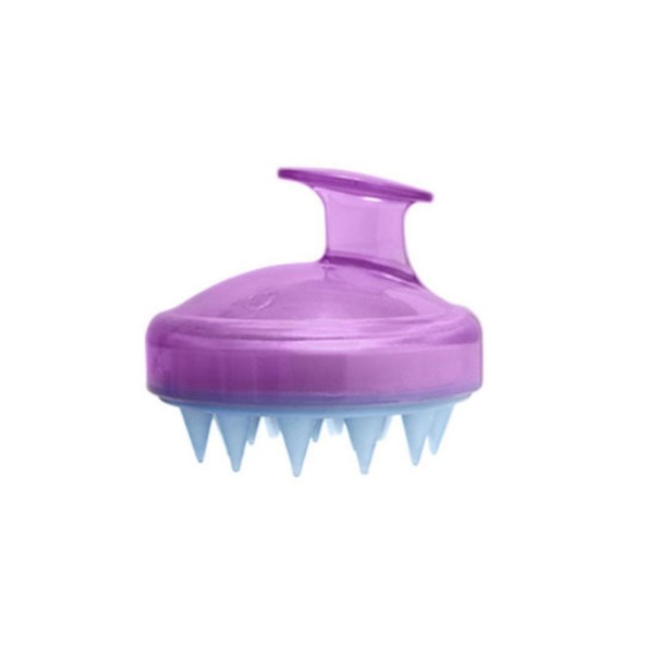 Brosse de massage pour stimuler la circulation du cuir chevelu violet