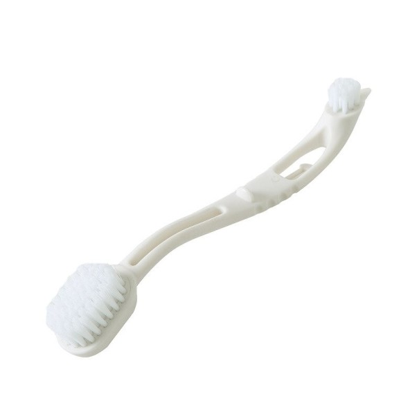 Brosse de nettoyage double face crème
