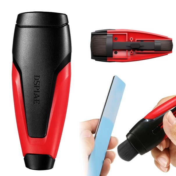 Brosse de nettoyage rétractable à double tête 9,8 x 3,8 x 1,7 cm Nettoyage délicat des modèles électroniques et des détails 1