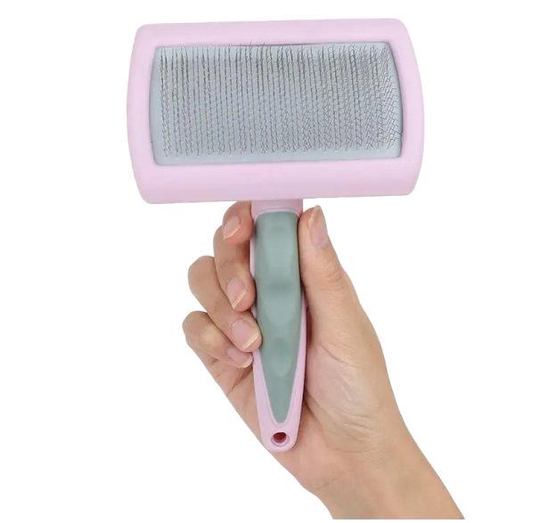 Brosse de toilettage pour chiens et chats Éliminateur de poils pour chiens et chats Brosse unilatérale pour chiens et chats 18 x 11,7 cm violet