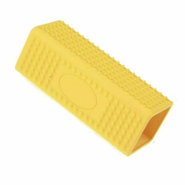 Brosse en silicone pour poils jaune