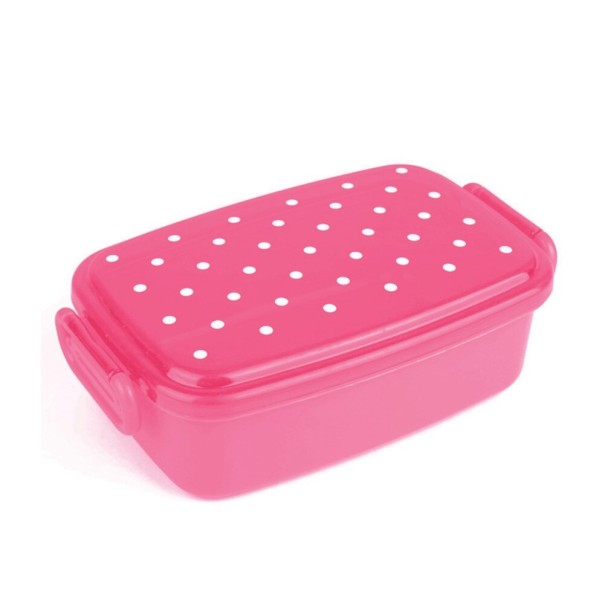 Brotdose mit Punkten rosa