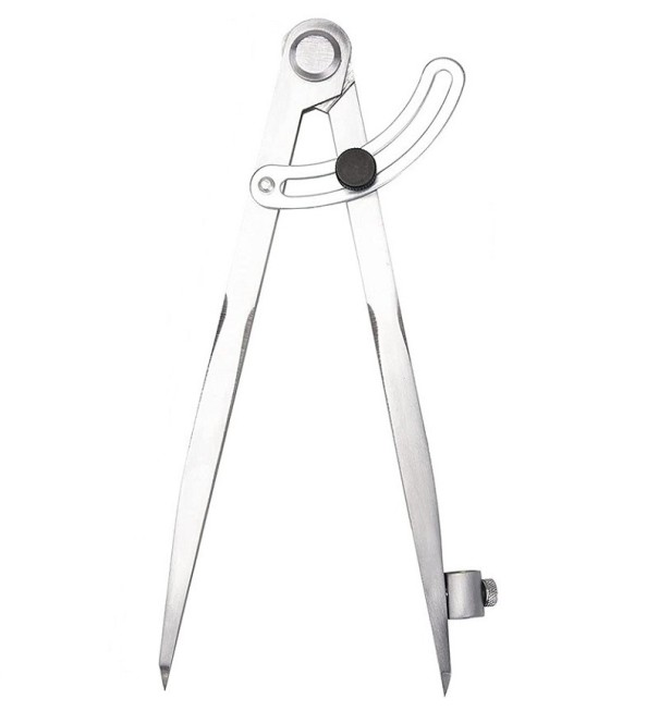 Brújula de madera con máx. Diámetro 15 cm Compás de taller profesional con arco Compás de carpintero con portalápices Compás de metal de tamaño 30,5 1